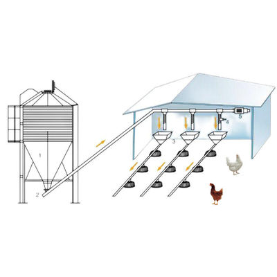 45-65 Peralatan Peternakan Ayam Broiler Sistem Pakan Ayam HX