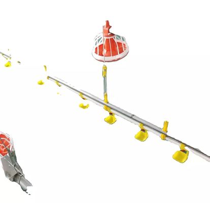 Mesin Peternakan Unggas HX 0.75KW D45 Sistem Pakan Broiler Pan